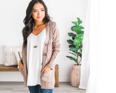 Shiloh Cable Knit Sweater | S-3XL Only $29.99! (Reg. $55)