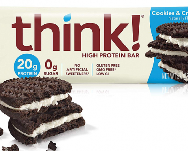 Save Up To 25% Off think! Protein Bars! Cookies and Creme 10 Pack Only $8.50 Shipped!