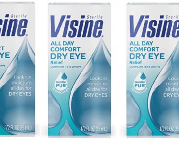 Visine All Day Comfort Dry Eye Relief Eye Drops for Up to 10 Hrs of Comfort, 0.5 fl. oz Only $3.71 Shipped!