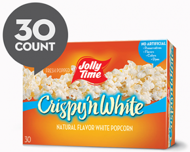 JOLLY TIME Crispy N’ White Tender Natural Microwave Popcorn – 30 Bags – Just $3.85!