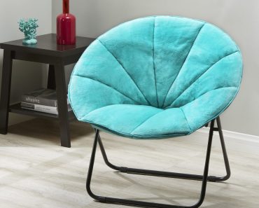 Mainstays Folding Plush Saucer Chair Just $12.86!