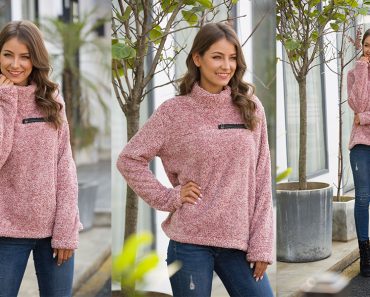 Doreyi Sherpa Pullover Sweaters for Women Just $9.99!