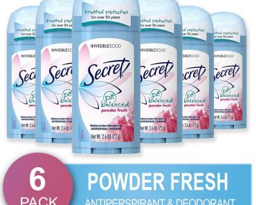 Secret Antiperspirant Powder Fresh Pack of 6 Only $11.98!