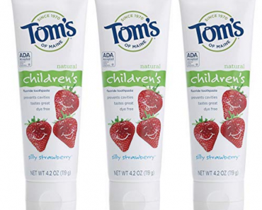 Tom’s of Maine Anticavity Fluoride Children’s Toothpaste 3-Pack $5.11 Shipped!