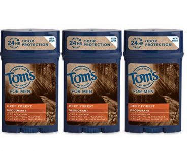 Tom’s of Maine Natural Long Lasting Men’s Deodorant Stick 3-Pack $7.68 Shipped!