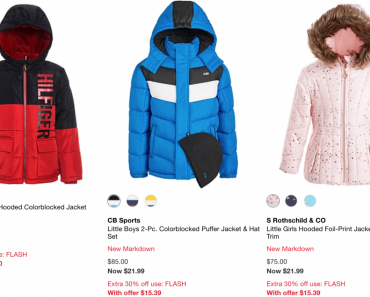 Macy’s: Children’s Coats As Low As $15.39!