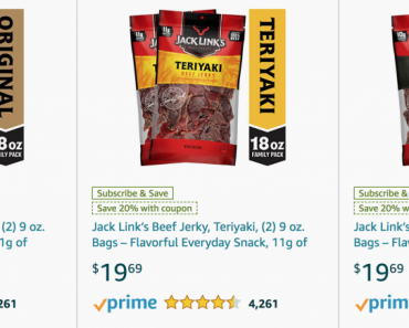 Jack Links Beef Jerkey 2-Bags Just $14.97 Shipped!