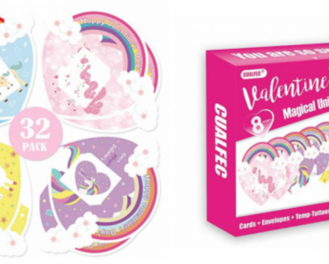 Unicorn Valentine’s Day Cards with Temporary Tattoos Just $6.99!
