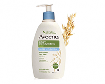 Aveeno Sheer Hydration Daily Moisturizing Lotion for Dry Skin with Soothing Oat, Lightweight, 12 fl. oz – Just $4.37!