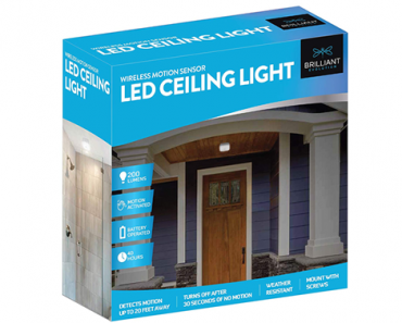 Brilliant Evolution Wireless Motion Sensor LED Ceiling Light – Just $14.99!