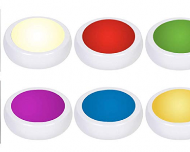 Wireless Color Changing LED Puck Light 6 Pack With 2 Remote Controls – Just $22.49!