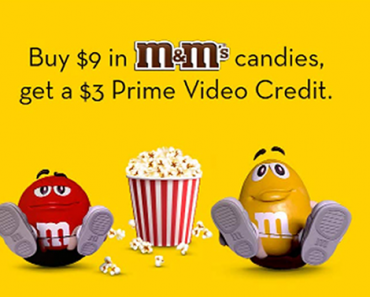 Buy $9 in M&Ms Candies, Get a $3 Prime Video Credit!