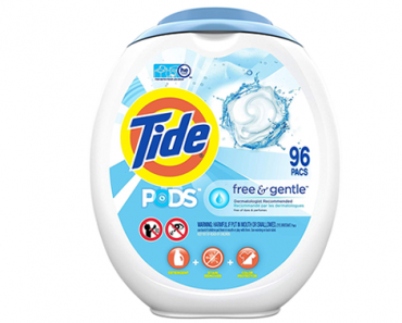 New Coupon! Tide PODS Free & Gentle, HE Compatible, 96 Count – Just $14.27!