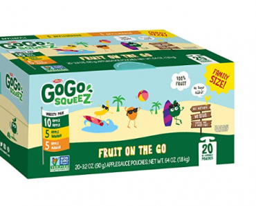 GoGo squeeZ Applesauce on the Go, Variety Pack 3.2 Ounce (20 Pouches) Only $8.30 Shipped!
