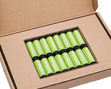 AmazonBasics AA Rechargeable Batteries, Pre-charged – Pack of 16 Only $20.39! Great Reviews!