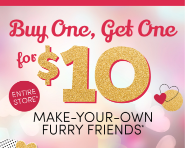 Build-A-Bear: Buy One Get One For $10.00 In-Store!