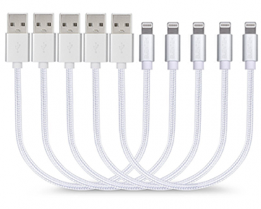 5 Pack of 8 Inch Short Lightning Cables – Just $9.49!