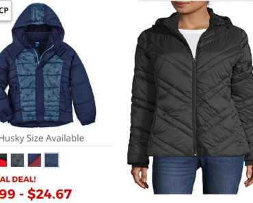 J.C. Penney: Puffer Coats for the Family Start at Only $11.99!