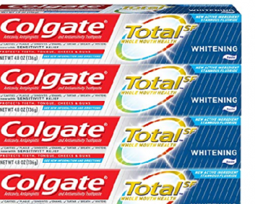Colgate Total Whitening Toothpaste – 4.8 ounce (4 Pack) Only $5.90 Shipped!