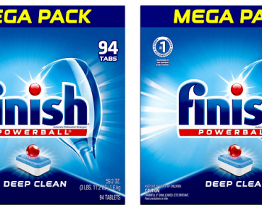 Finish All In 1 Powerball Dishwasher Detergent Tablets, 94 Tabs – Just $12.26!