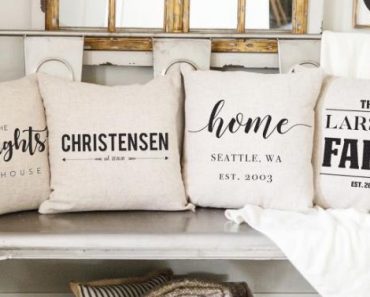 Personalized Farmhouse Style Throw Pillow Covers – Only $16.99!