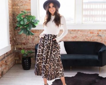 Leopard Mock Neck Midi Dress – Only $24.99!