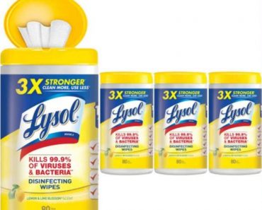 Lysol Disinfecting Wipes, Lemon & Lime Blossom (Pack of 4) – Only $8.64!