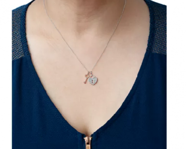 Macy’s Diamond Accent Heart Lock & Key 18″ Pendant Necklace in Sterling Silver & 14k Rose Gold-Plate Only $19.75! (Reg. $79)