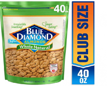 Blue Diamond Almonds, Raw Whole Natural, 40 Ounce Only $12.98 Shipped!