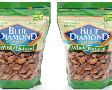 Blue Diamond Almonds Whole Natural 16 oz Only $4.99! (Reg. $10)
