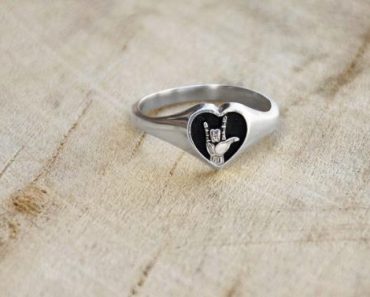 I Love You Sign Language Sterling Silver Ring – Only $9.99!