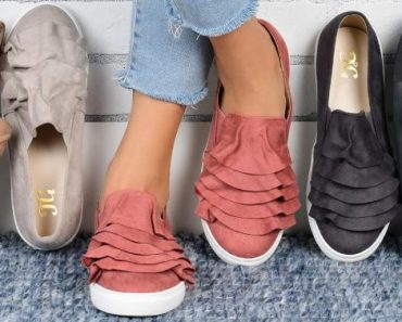 Ruffle Slip-On Sneakers – Only $19.99!