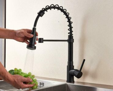 Matte Black Pull Out Sprayer Kitchen Sink Faucet Just $43.20!