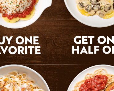 BOGO 50% Off Lunch at Olive Garden and $5.00 Take Home Entrees!
