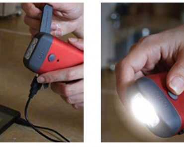 American Red Cross Clipray Crank-Powered, Clip-On Flashlight & Smartphone Charger Just $7.99!