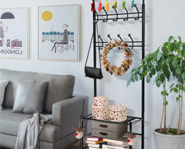 Smilemart Multipurpose Metal Entryway Hall Tree With 3-Tier Shoe Rack Only $32.99! (Reg $49.46)