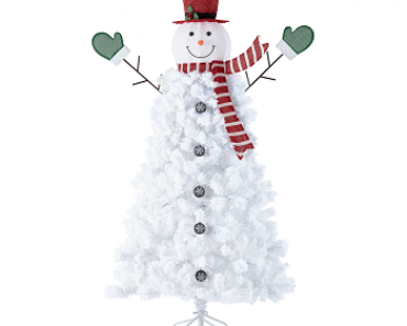 Holiday Time Pre-Lit Snowman Artificial Christmas Tree Only $22.25! (Reg $89)