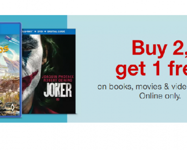 Target: Buy 2, Get 1 FREE on Books, Movies & Video Games! Online only!