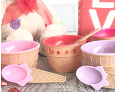 Personalized Ice Cream Bowl + Spoon Only $7.99! (Reg. $16.99)