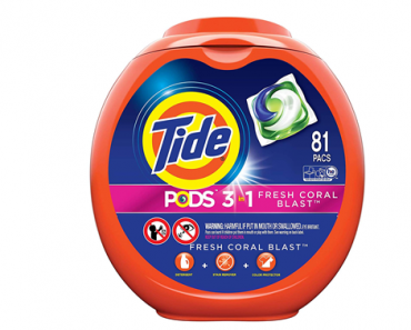 Tide PODS Laundry Detergent, Fresh Coral Blast Scent, 3 in 1 HE Turbo, 81 Count – Just $14.42!