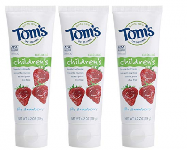 Tom’s of Maine Anticavity Fluoride Children’s Toothpaste (Pack of 3) Only $5.11 Shipped!