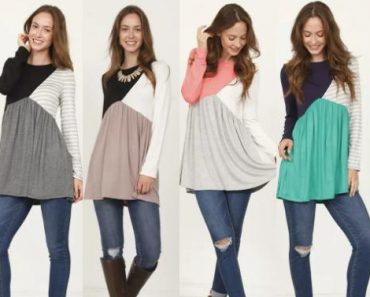 Color Block Tunic – Only $13.99!