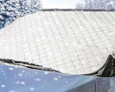 Windshield Snow/Ice Cover with Rear View Mirror Protector Only $7.45!