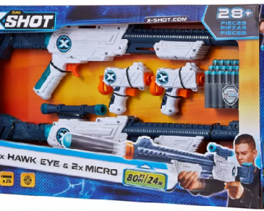 Zuru X-Shot 2x Hawk Eye with Scope & 2x Micro Blasters and 24 Darts Only $15.99! (Compare to $35)