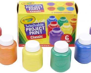 Crayola Washable Kids Paint Set, Classic Colors, 6 Count – Only $3.25!