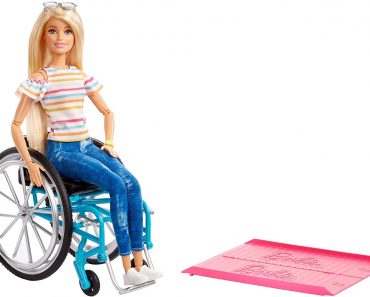 Barbie Fashionistas Doll, Blonde with Rolling Wheelchair and Ramp – Only $13.99!