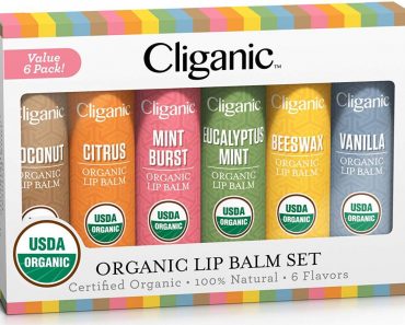 Cliganic USDA Organic Lip Balm 6-pc Set Only $6.99!