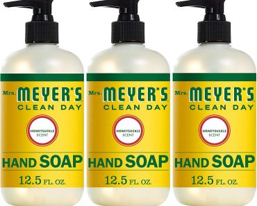 Mrs. Meyers Clean Day Hand Soap, Honeysuckle, 12.5 fl oz (Pack of 3) – Only $8.38!