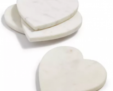 Martha Stewart Collection Heart Marble Coasters 4-Count Just $19.99! (Reg. $42.00)