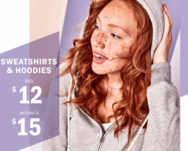 Old Navy: $12 Sweatshirts & Hoodies for Kids & $15 for Adults Today Only!